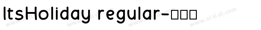ItsHoliday regular字体转换